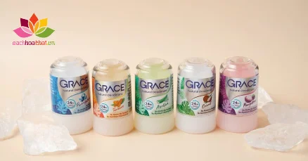 Review lăn khử mùi đá khoáng Grace Natural Deodorant - Cứu tính giải quyết "viêm cánh" mùa hè 