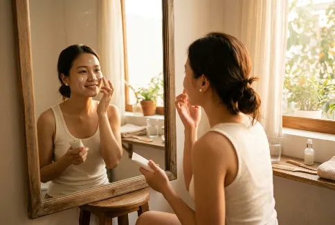 Bôi kem chống nắng rồi makeup không vón: thứ tự đúng với KCN serum mỏng