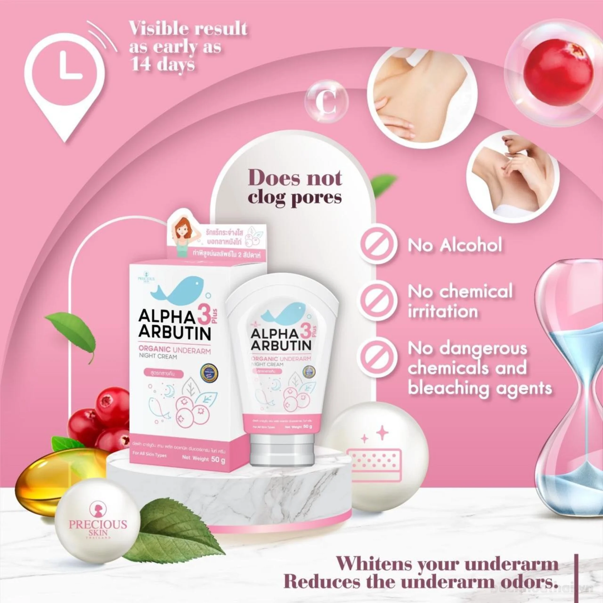 Alpha Arbutin 3 Plus trị thâm nách: cơ chế và liệu trình 4–6 tuần