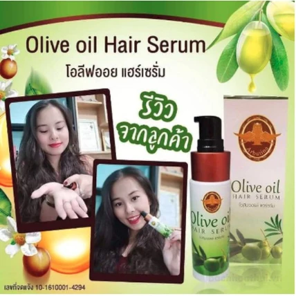 Serum dưỡng tóc hư tổn ngăn rụng tóc Olive Oil Hair Serum Thái Lan ảnh 6