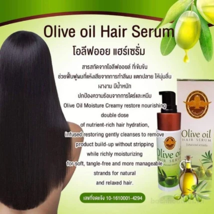 Serum dưỡng tóc hư tổn ngăn rụng tóc Olive Oil Hair Serum Thái Lan ảnh 8