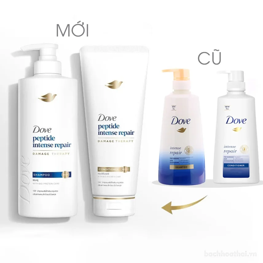 Dầu xả Dove Peptide Intense Repair Thái Lan 350ml ảnh 2