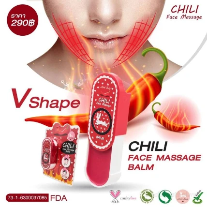 Dầu Massage làm thon cằm Chili Face Massage Balm Thái Lan ảnh 10