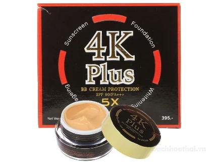 Kem nền chống nắng trắng da 4K Plus 5X BB Cream Protection SPF 50 PA+++ Thái Lan ảnh 11
