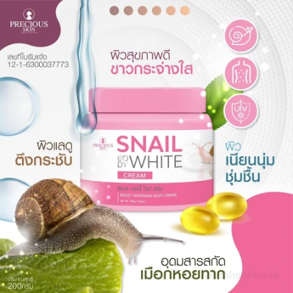 Kem dưỡng trắng làm mềm da Snail White Body Cream Thái Lan ảnh 5