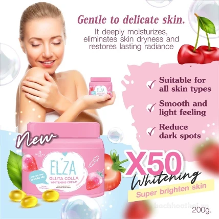 Kem dưỡng trắng da ELZA Gluta Colla Whitening Cream Thái Lan ảnh 5