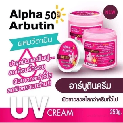 Kem dưỡng trắng da chống nắng Alpha Arbutin SPF 50+ New UV Cream Protection hủ 250g ảnh 2