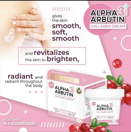 Kem dưỡng thể trắng da Alpha Arbutin 3+Plus Collagen Cream Thái Lan ảnh 10