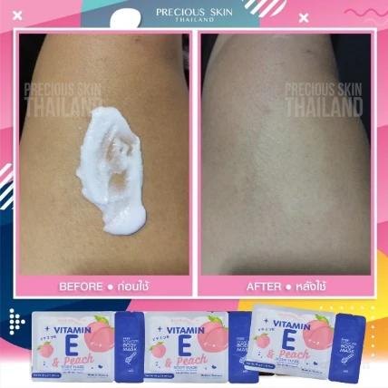 Ủ trắng toàn thân Vitamin E & Peach Body Mask Thái Lan ảnh 7