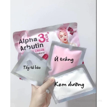 Gói ủ trắng toàn thân Alpha Arbutin Collagen Cream 3 Plus+ Thái Lan ảnh 2