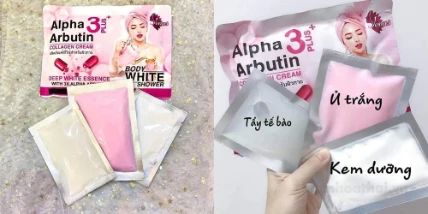 Gói ủ trắng toàn thân Alpha Arbutin Collagen Cream 3 Plus+ Thái Lan ảnh 10