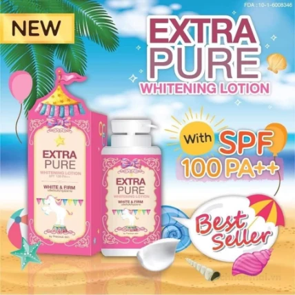 Dưỡng thể trắng da siêu chống nắng Extra Pure White Lotion SPF 100 PA++ ảnh 5