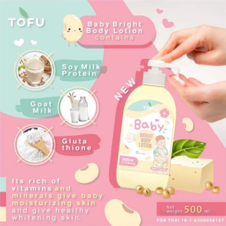 Sữa dưỡng thể trẻ em Tofu Baby Bright Body Lotion Thái Lan ảnh 5