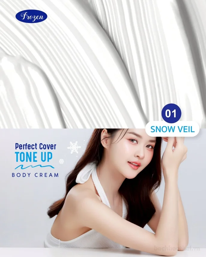 Kem makeup nâng tone body Frozen Perfect Cover Tone Up Body Cream 120g ảnh 9