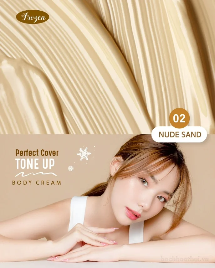 Kem makeup nâng tone body Frozen Perfect Cover Tone Up Body Cream 120g ảnh 12