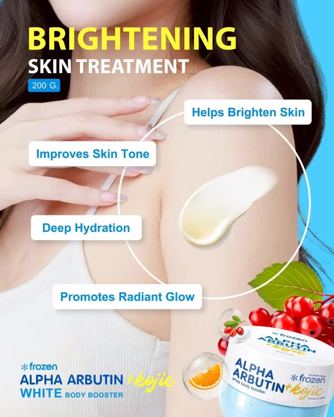 Kích trắng Frozen Alpha Arbutin + Kojic White body booster 200gr ảnh 3