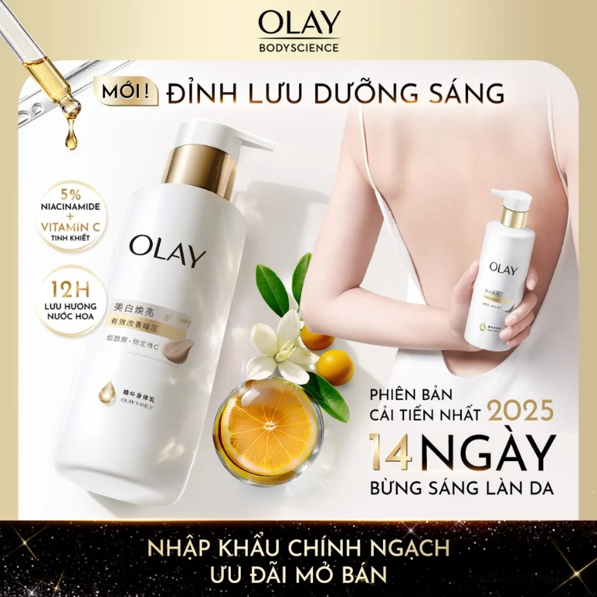 Sữa dưỡng thể Olay Body Cellsicence dưỡng sáng cấp ẩm 260g - Bản Trung ảnh 4