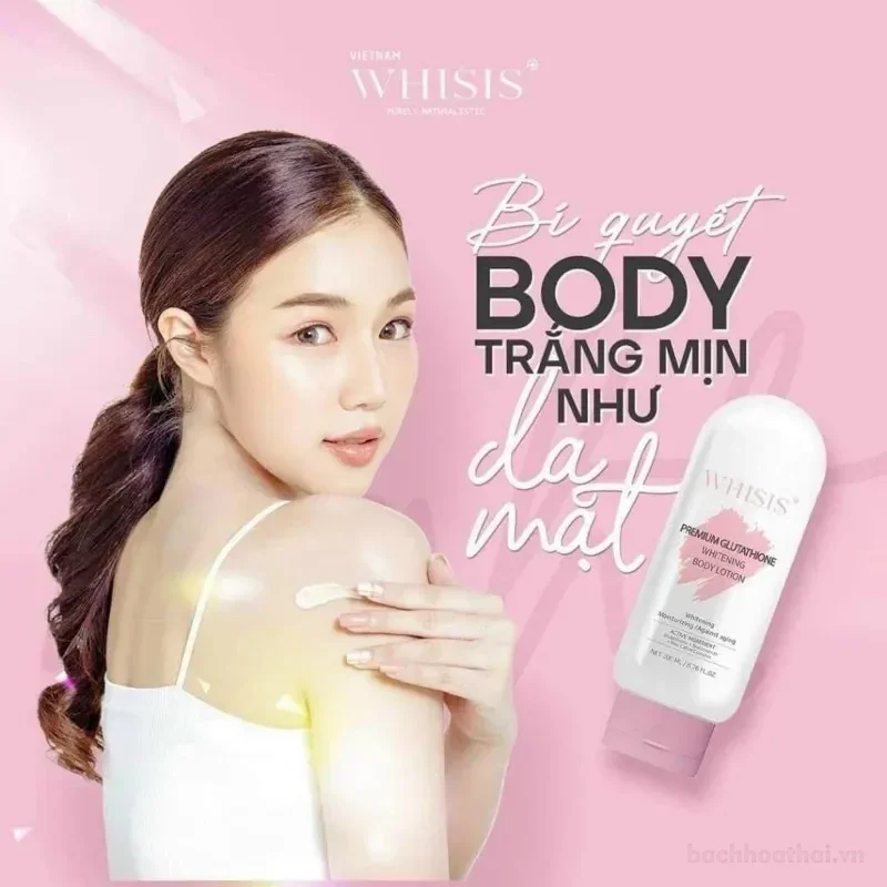 Kem Dưỡng Thể Trắng Da WHISIS Chống Nắng - Premium Collagen Whitening Body Lotion 200ml ảnh 2