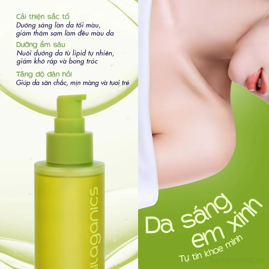 Dầu Olive dưỡng da Milaganics Olive, BHA & Butylresorcinol 150ml ảnh 6
