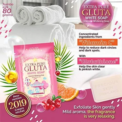Xà phòng tắm trắng với Glutathione Extra Pure Gluta White Thái Lan ảnh 2