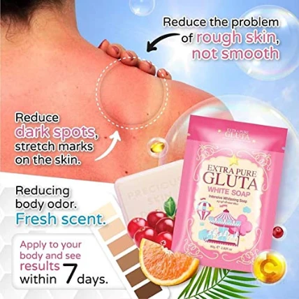 Xà phòng tắm trắng nguyên chất Extra Pure Gluta White Thái Lan ảnh 4