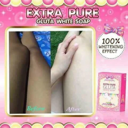 Xà phòng tắm trắng nguyên chất Extra Pure Gluta White Thái Lan ảnh 7