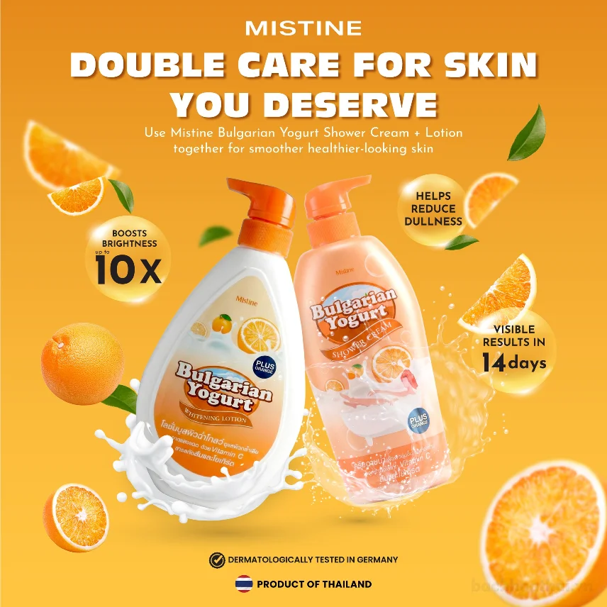Sữa tắm dưỡng trắng da MISTINE BULGARIAN YOGURT Shower Cream  ảnh 14