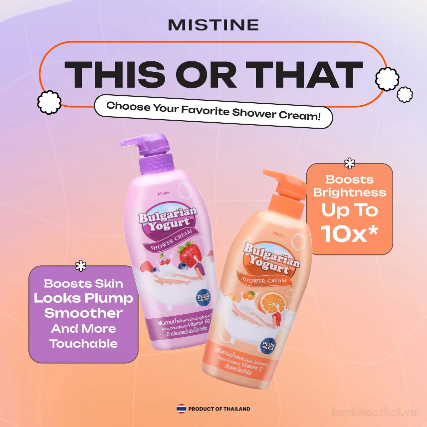 Sữa tắm dưỡng trắng da MISTINE BULGARIAN YOGURT Shower Cream  ảnh 5