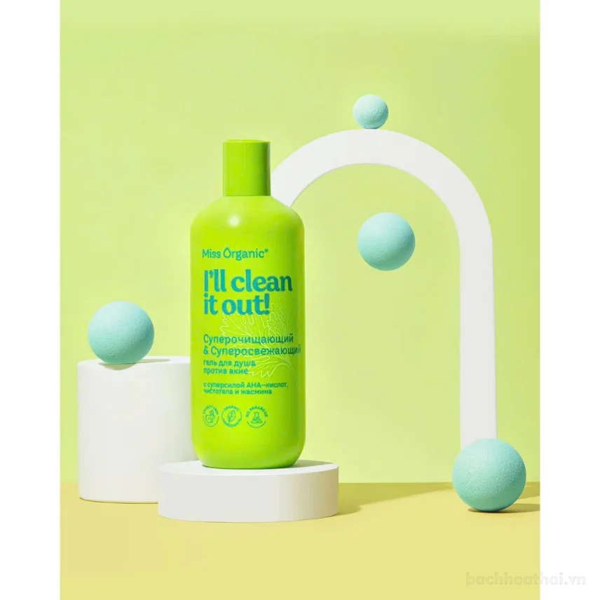 Sữa tắm giảm mụn lưng Body MISS ORGANIC – I’LL CLEAN IT OUT 380ml  ảnh 11