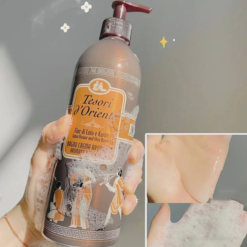 Sữa tắm Tesori D'Oriente Ayurveda hương hước hoa Ý 500ml ảnh 4