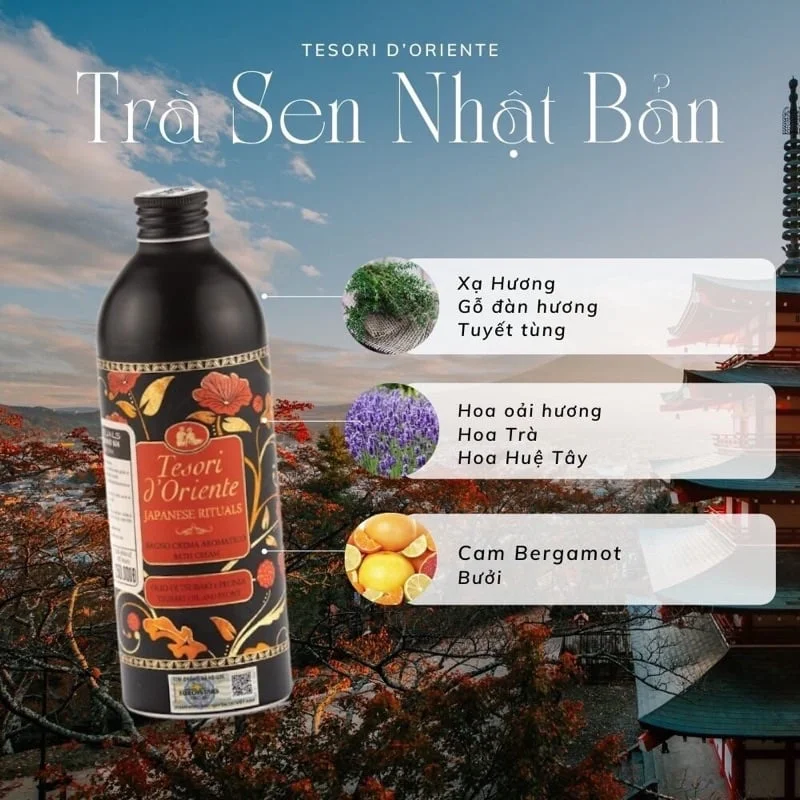 Sữa tắm Tesori D'Oriente Ayurveda hương hước hoa Ý 500ml ảnh 12