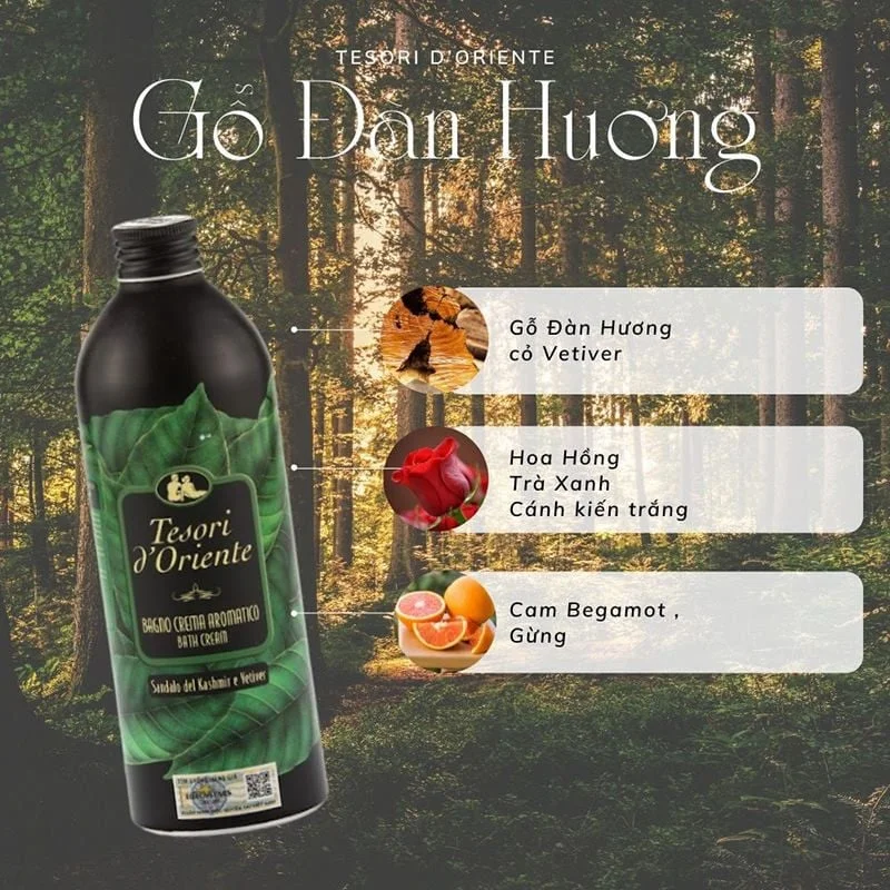 Sữa tắm Tesori D'Oriente Ayurveda hương hước hoa Ý 500ml ảnh 18