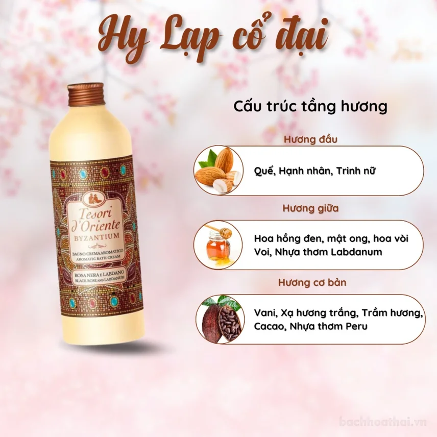 Sữa tắm Tesori D'Oriente Ayurveda hương hước hoa Ý 500ml ảnh 21