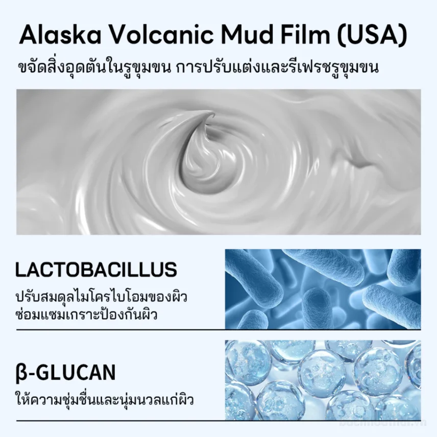 Mặt nạ đất sét làm sạch sâu Papa Feel Alaska Volcano Deep Cleansing Clay Mask ảnh 2