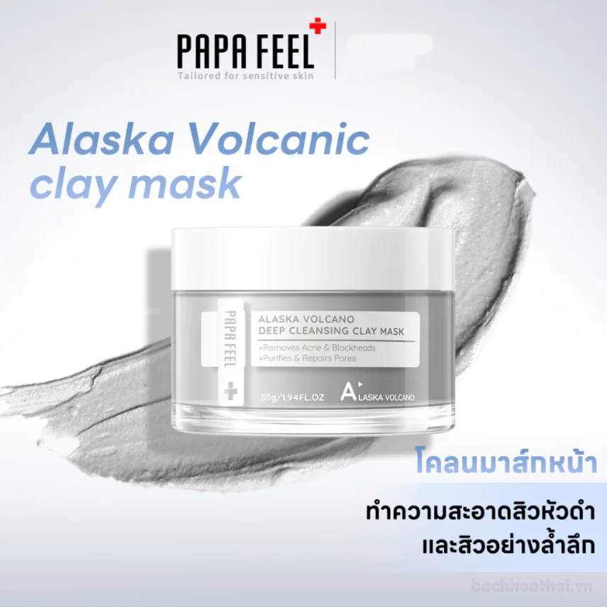 Mặt nạ đất sét làm sạch sâu Papa Feel Alaska Volcano Deep Cleansing Clay Mask ảnh 15