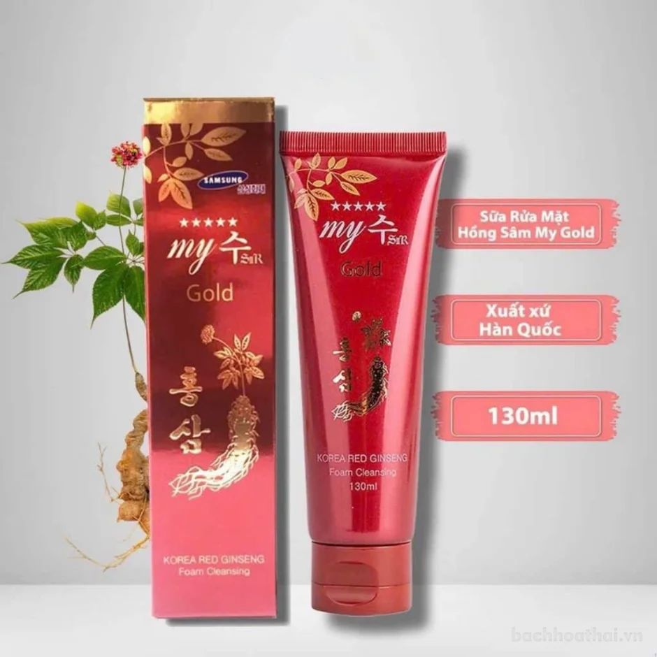 Sữa rửa mặt Gold Korea Red Ginseng Foam Cleansing ảnh 8