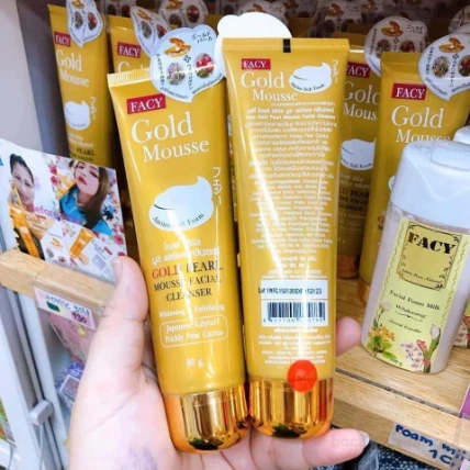 Sữa rửa mặt vàng bột ngọc trai Facy Gold Mousse  ảnh 2