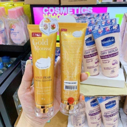 Sữa rửa mặt vàng bột ngọc trai Facy Gold Mousse  ảnh 5