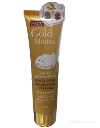Sữa rửa mặt từ vàng và bột ngọc trai Facy Gold Mousse Thái Lan ảnh 1