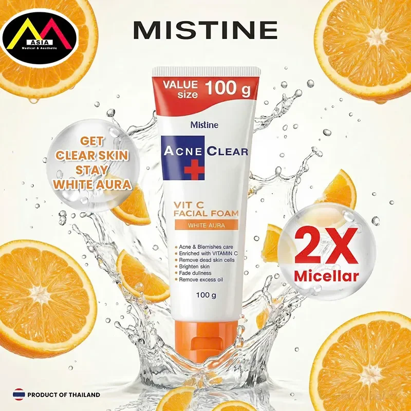 Sữa rửa mặt kiểm soát dầu dành cho da mụn Mistine Acne Clear Facial Foam Thái Lan ảnh 10