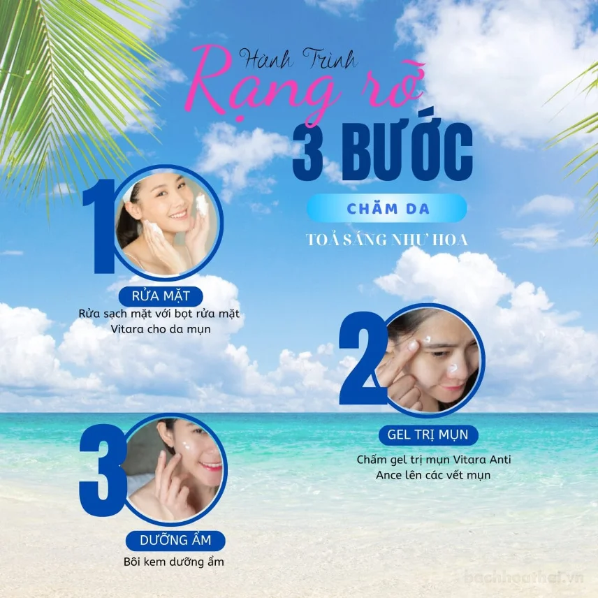 Bọt rửa mặt VITARA Facial Cleansing Mousse Foam cho da mụn và da nhạy cảm  ảnh 5