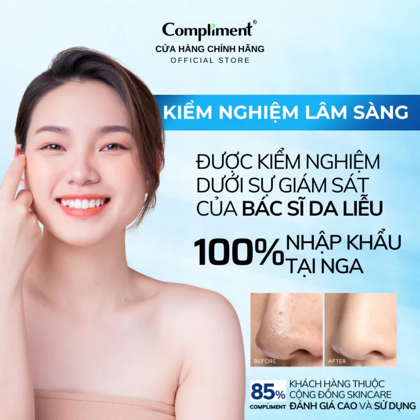 Nước tẩy trang Compliment Micella Water làm sạch sâu dành cho da mụn, nhạy cảm 400ml ảnh 4