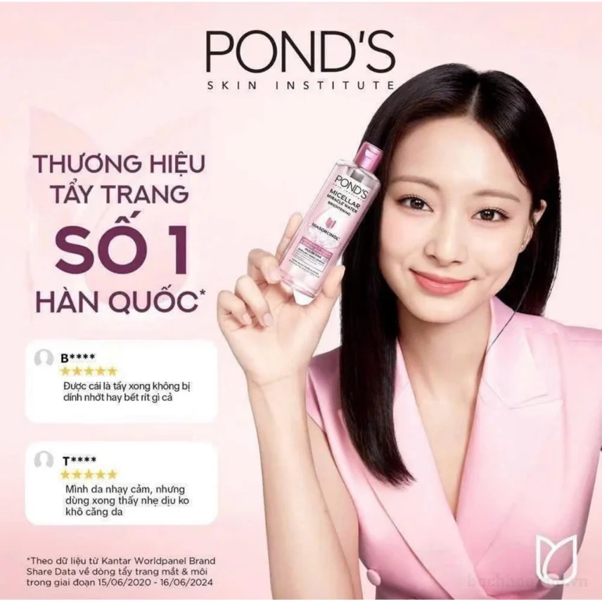 Nước tẩy trang dưỡng sáng Pond's  Micellar Miracle Warter 235ml ảnh 9