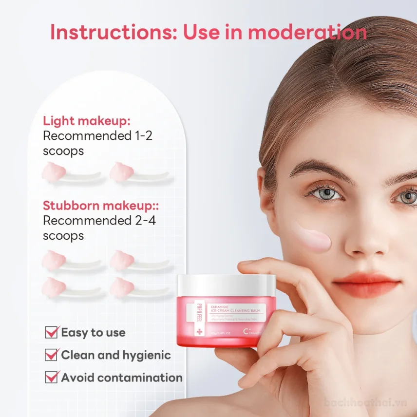 Kem tẩy trang Papa Feel Ceramide Ice Cream Cleansing Balm 40gr ảnh 4