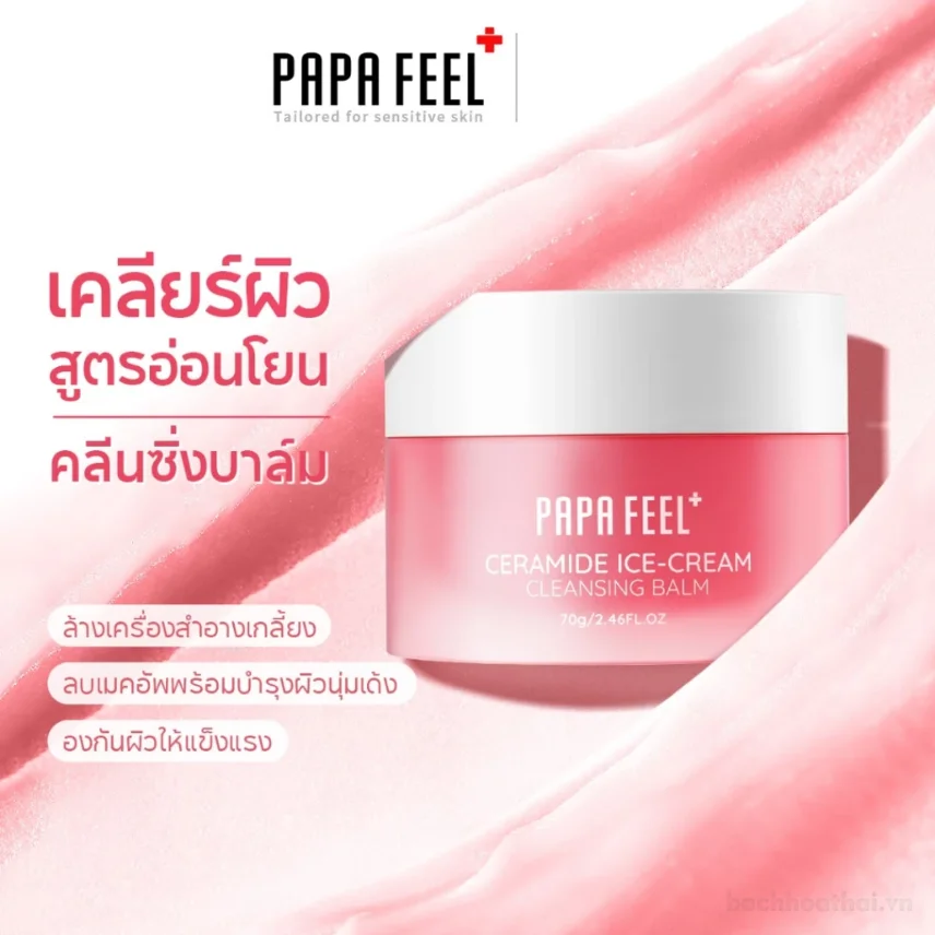 Kem tẩy trang Papa Feel Ceramide Ice Cream Cleansing Balm 40gr ảnh 10