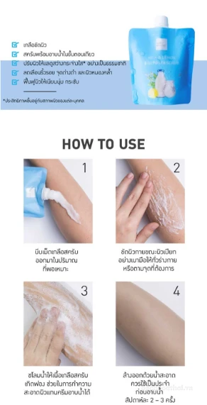 Muối tẩy tế bào chết Milk & Lemon Body Bath Scrub Thái Lan ảnh 12