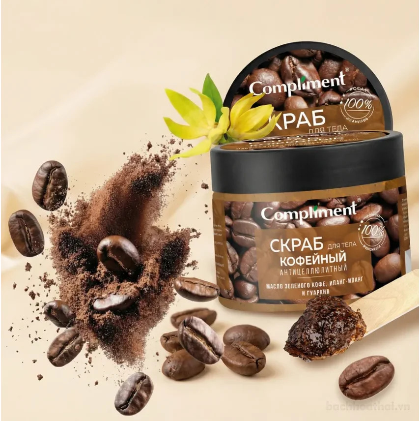Tẩy tế bào chết Body hạt cà phê Compliment Coffee Body Scrub 400ml ảnh 4