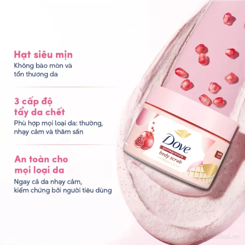 Tẩy tế bào chết dưỡng ẩm Dove body scrub 280gr ảnh 2