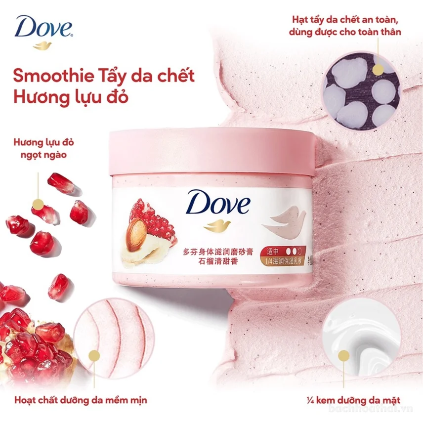 Tẩy tế bào chết dưỡng ẩm Dove body scrub 280gr ảnh 13