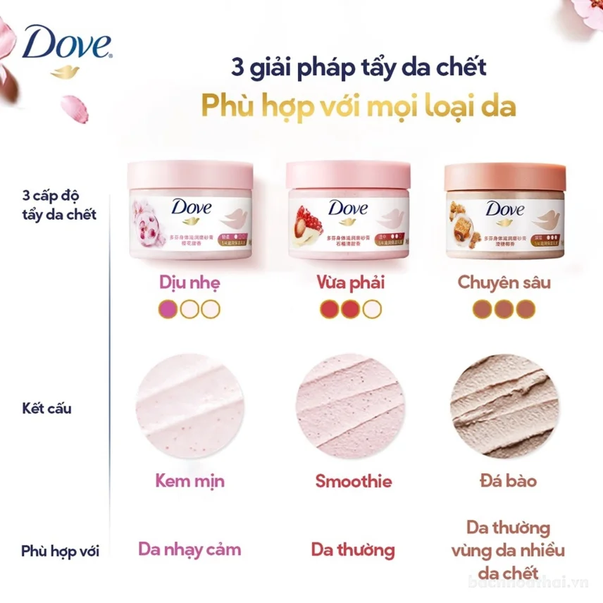 Tẩy tế bào chết dưỡng ẩm Dove body scrub 280gr ảnh 5